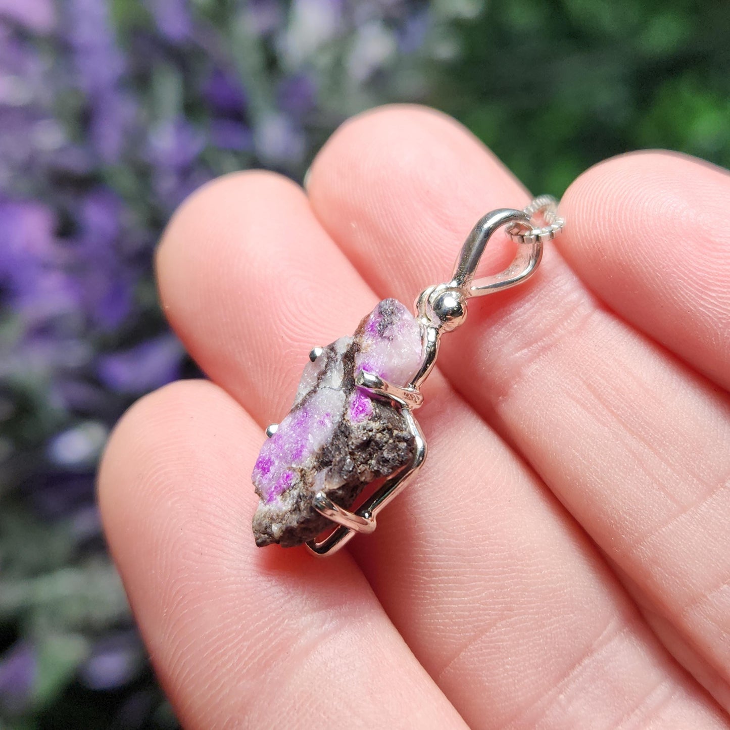 Raw Sugilite Pendant