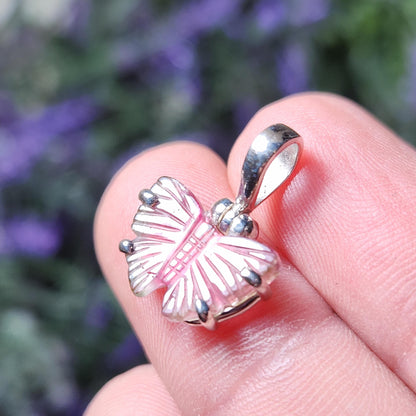 Watermelon Tourmaline Butterfly Pendant