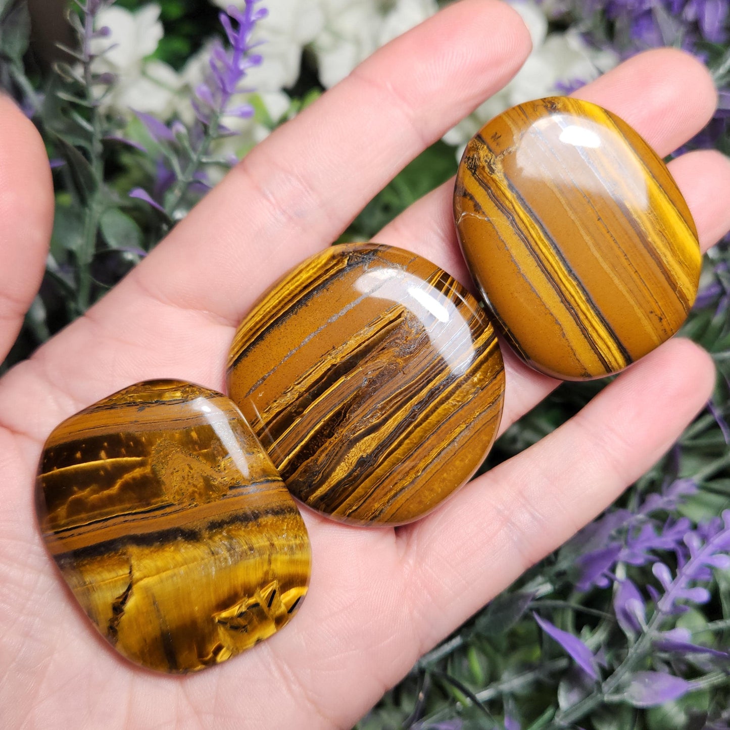 Tiger Iron Palm Stone Crystal (1.25"+), Tigers Eye Polished Specimen