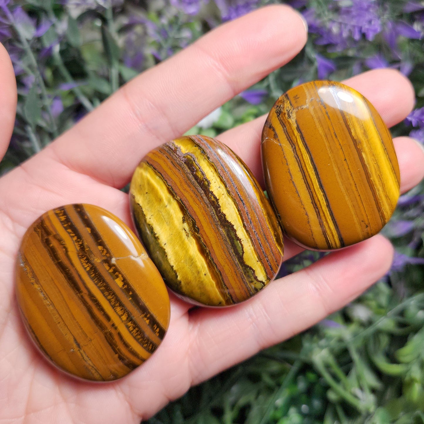 Tiger Iron Palm Stone Crystal (1.25"+), Tigers Eye Polished Specimen