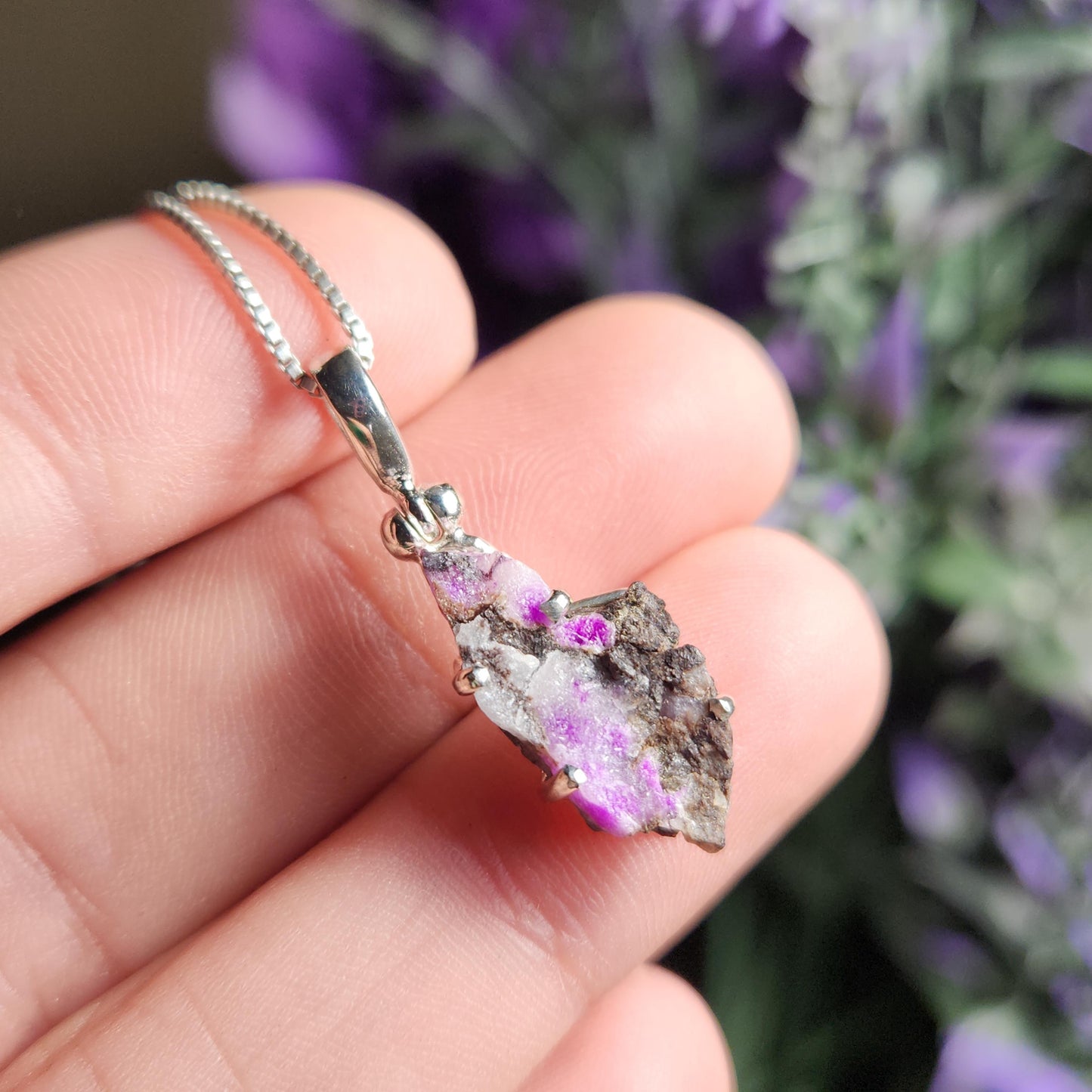 Raw Sugilite Pendant