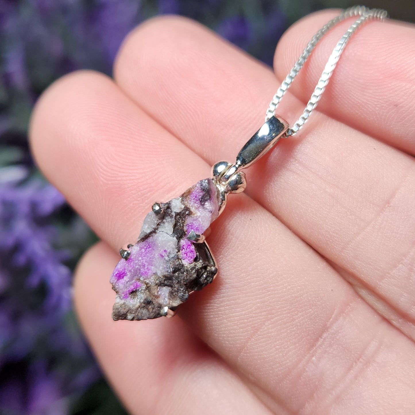 Raw Sugilite Pendant