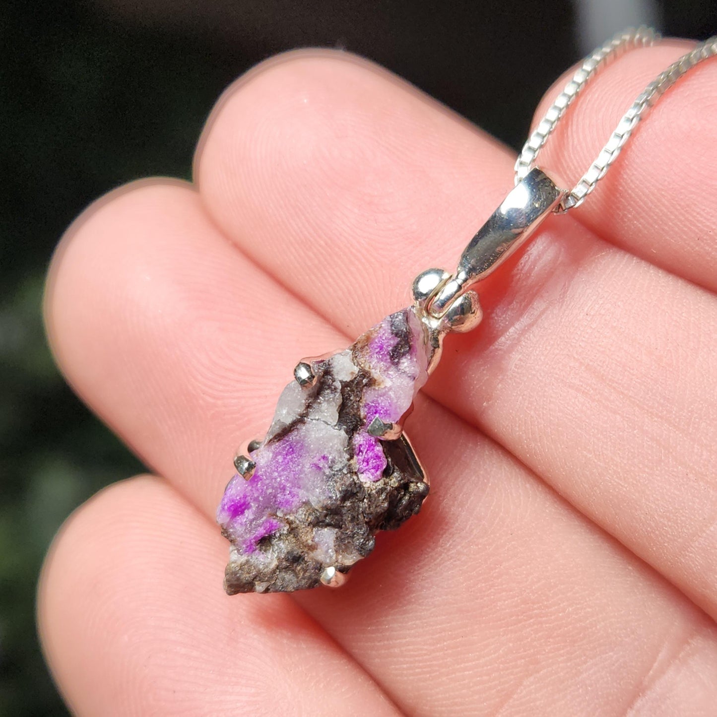 Raw Sugilite Pendant