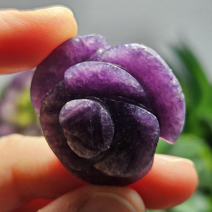 Lepidolite Rose Carving