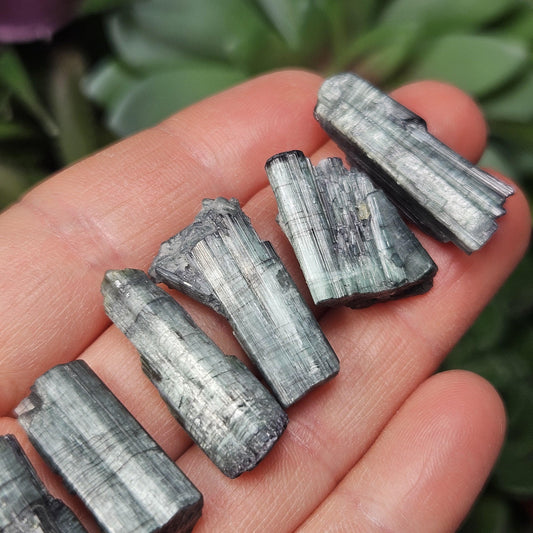 Blue Tourmaline Cats Eye Crystal