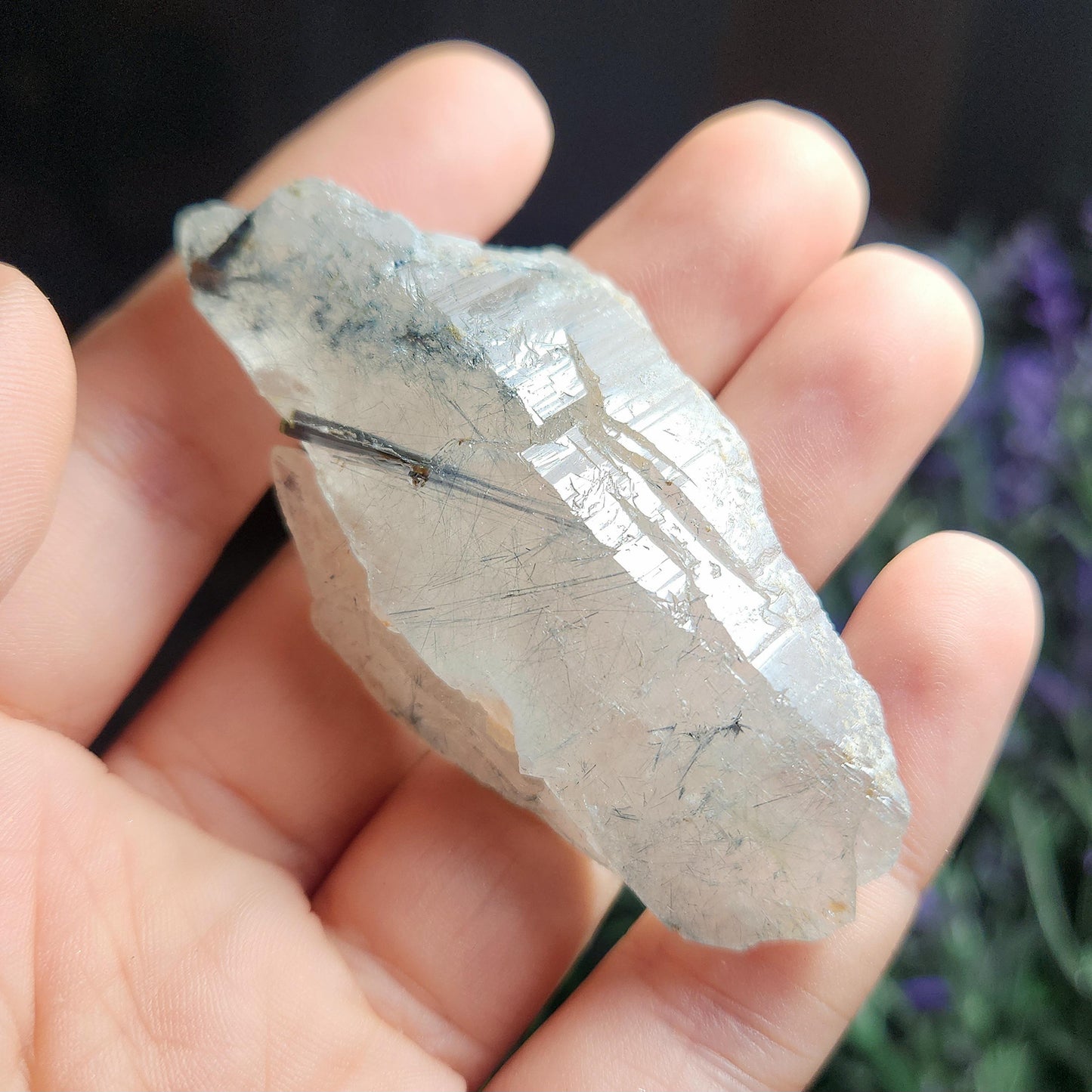 Blue Tourmaline in Quartz