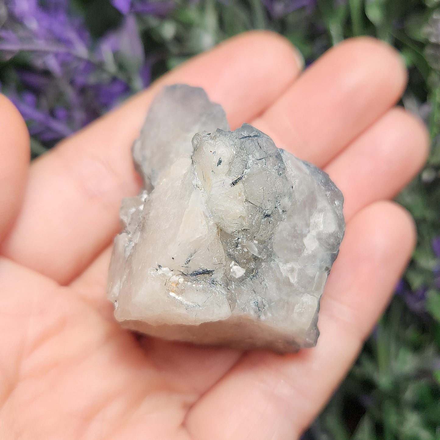 Blue Tourmaline in Quartz