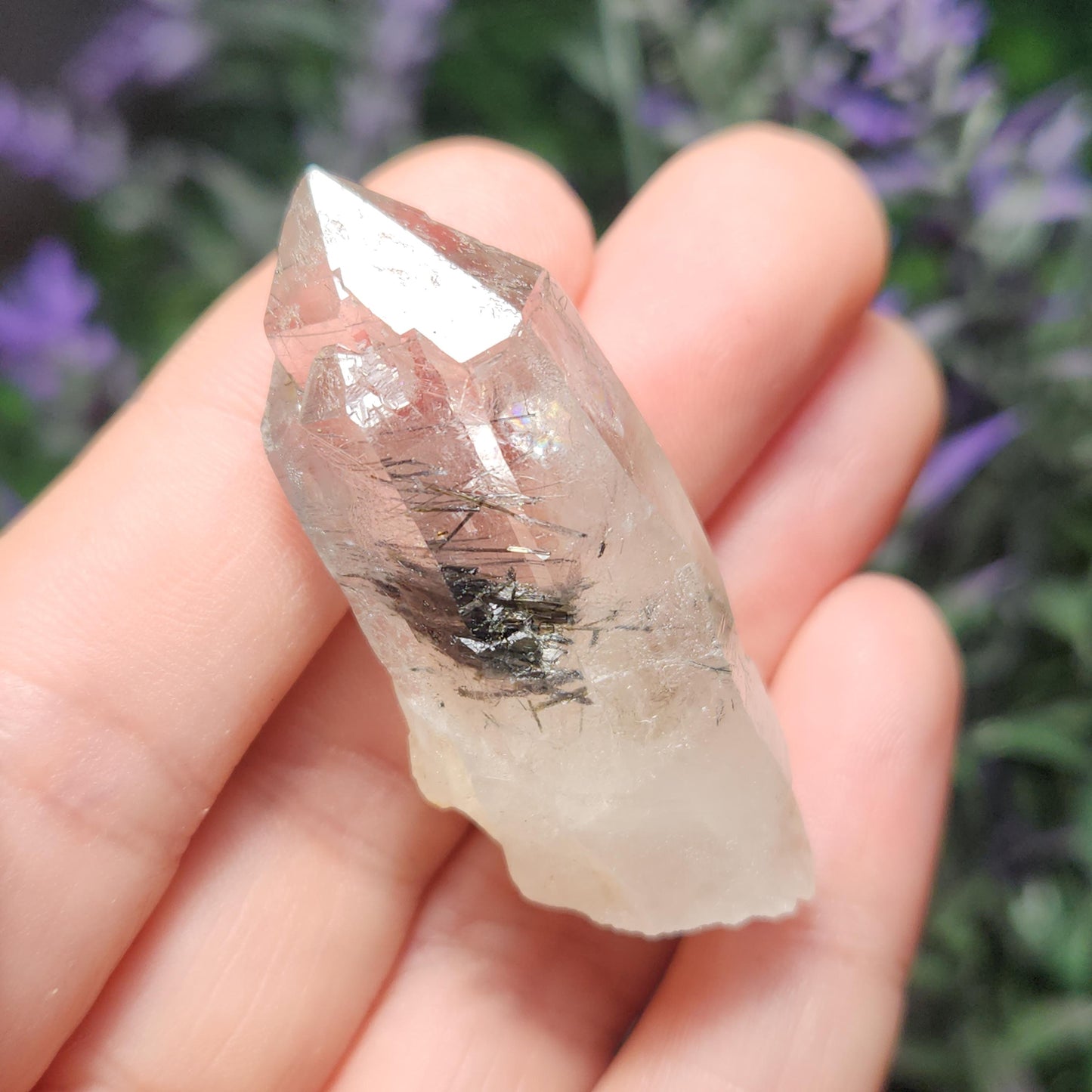 Blue Tourmaline in Quartz