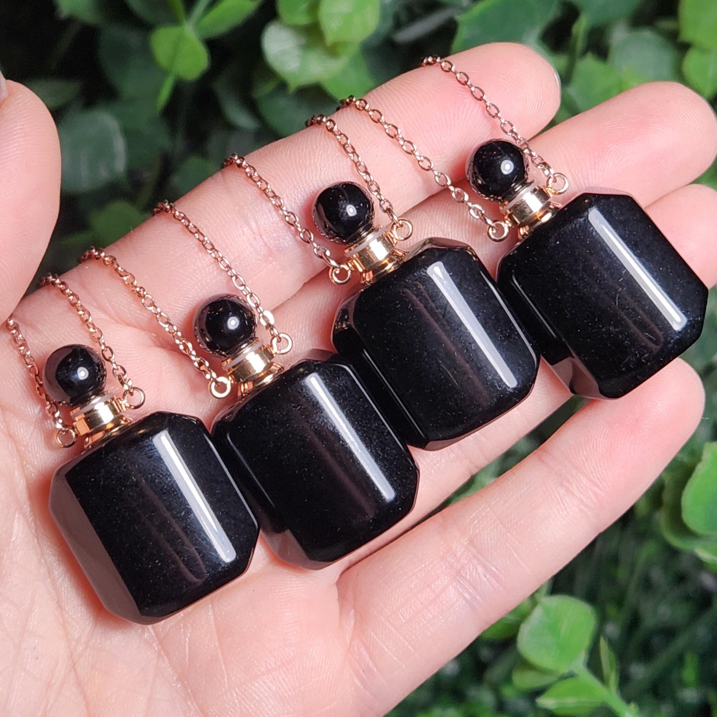 Black Obsidian Gemstone Jar