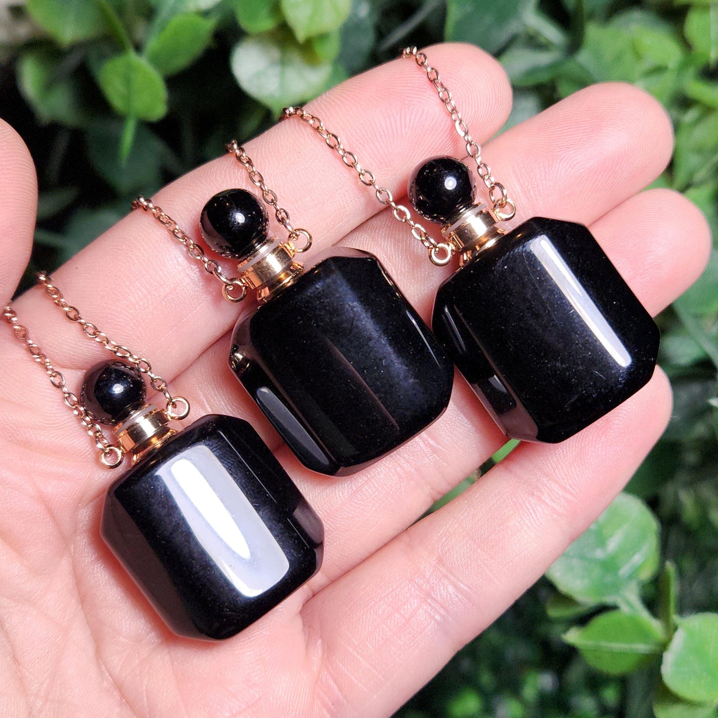 Black Obsidian Gemstone Jar