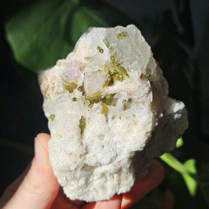 363g Watermelon Tourmaline & Quartz Specimen