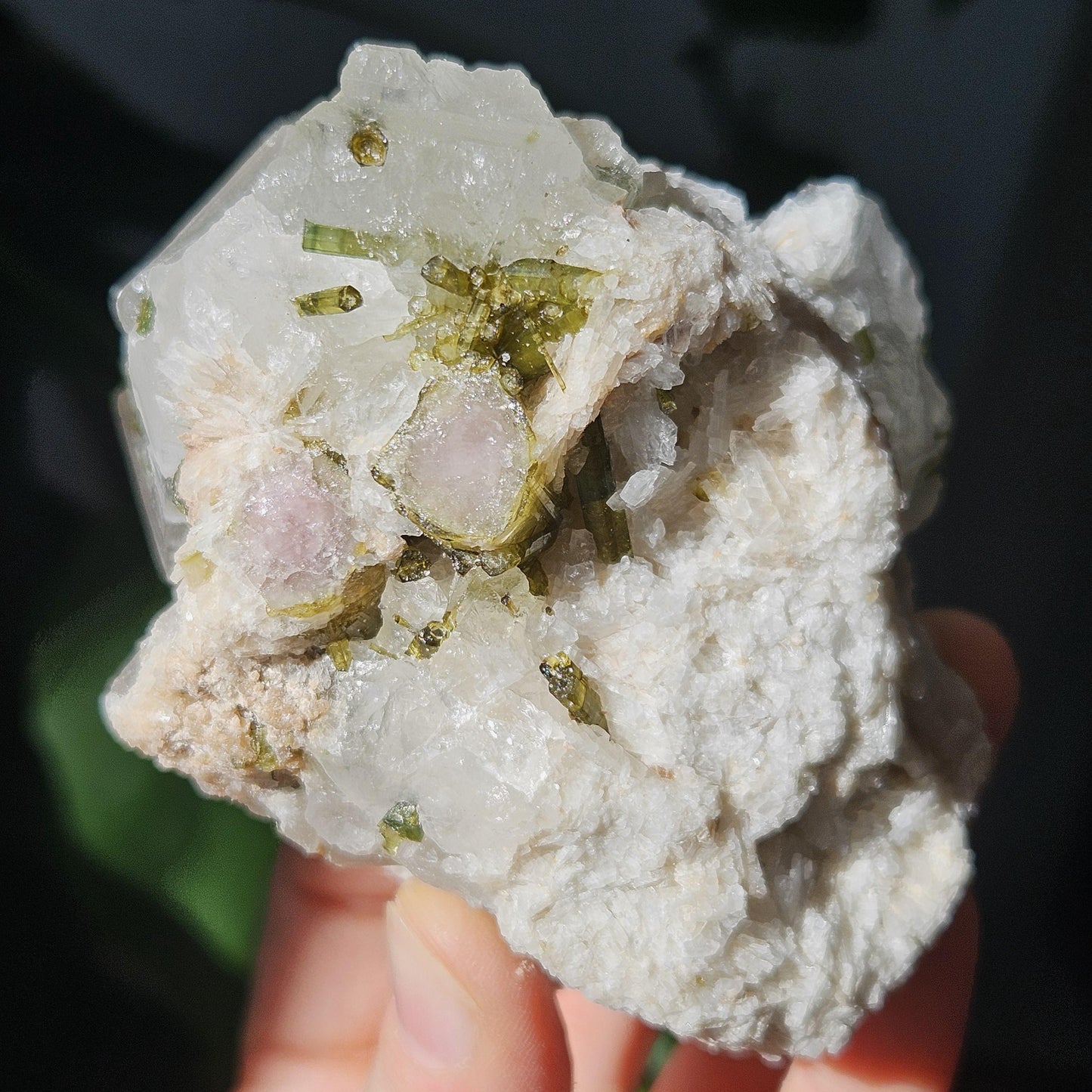 363g Watermelon Tourmaline & Quartz Specimen