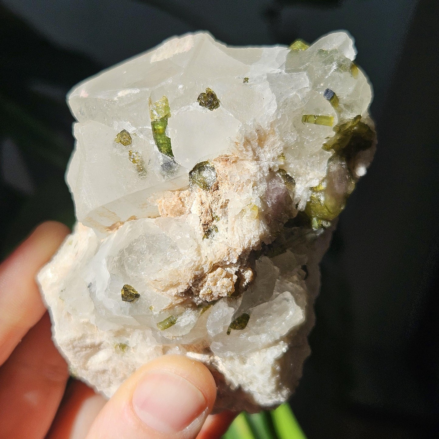 363g Watermelon Tourmaline & Quartz Specimen