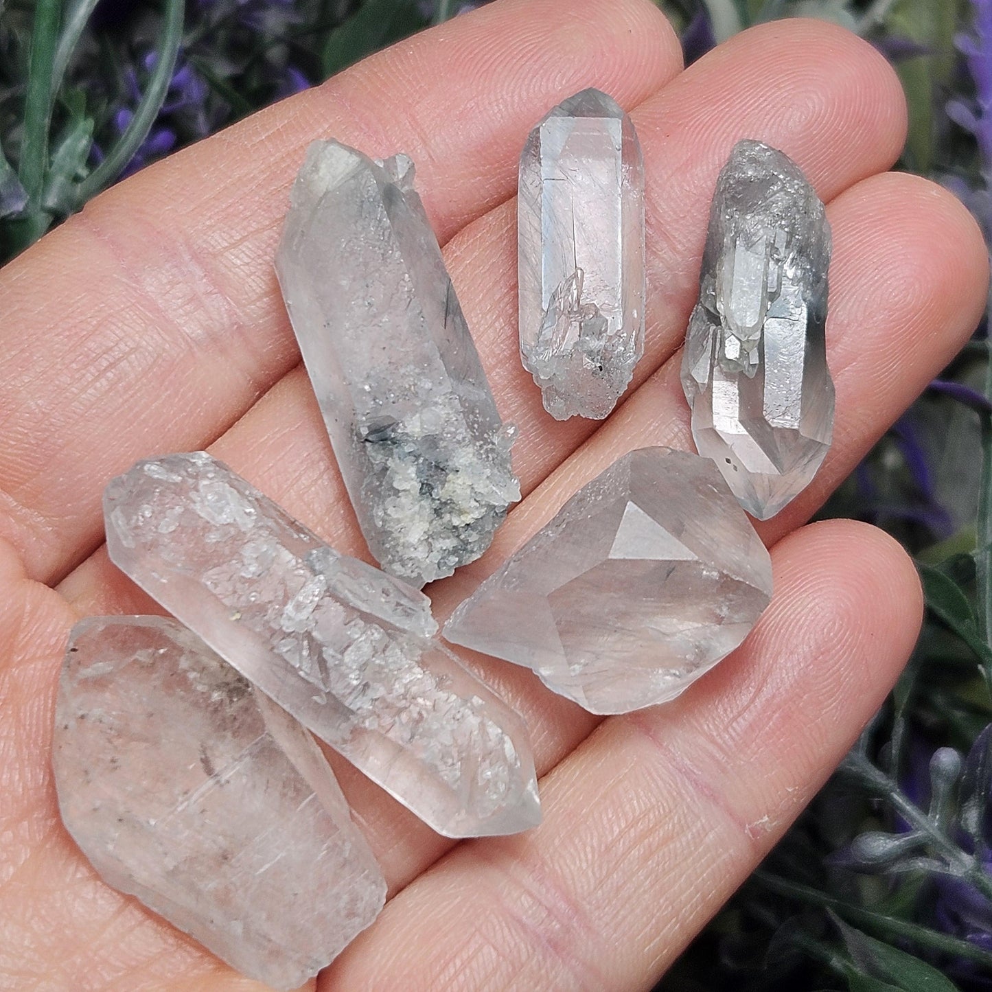 Fibrous Blue Tourmaline in Quartz