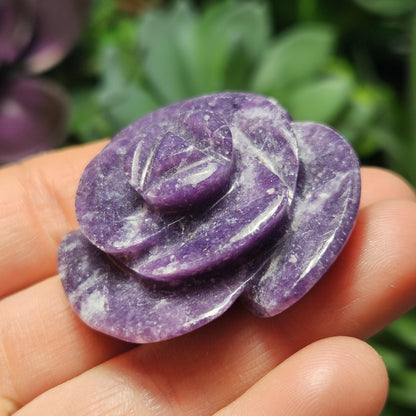 Lepidolite Rose Carving