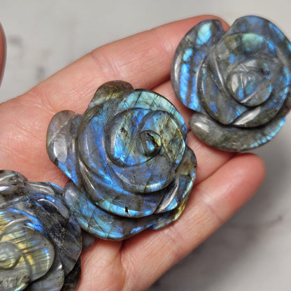 Labradorite Flower Carving