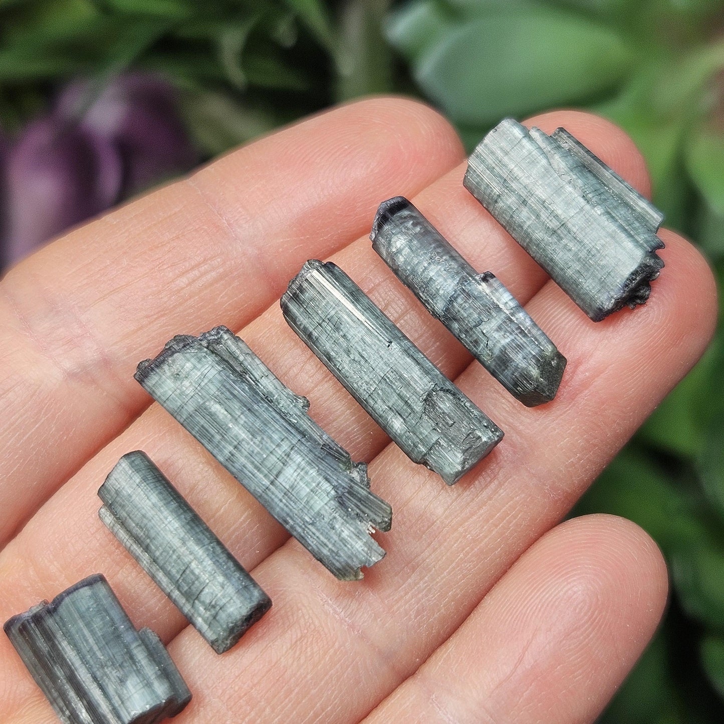 Blue Tourmaline Cats Eye Crystal