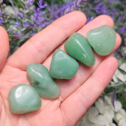 Green Aventurine Crystal (0.75"+), Polished Aventurine Tumble