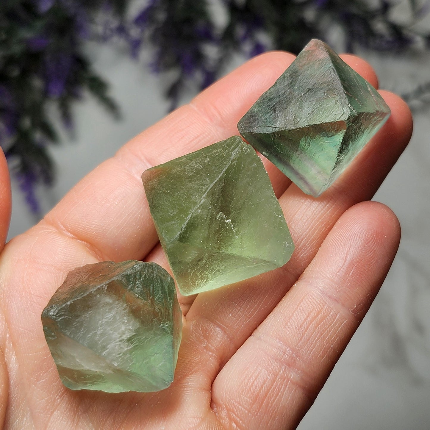 XL Green Fluorite Octahedron