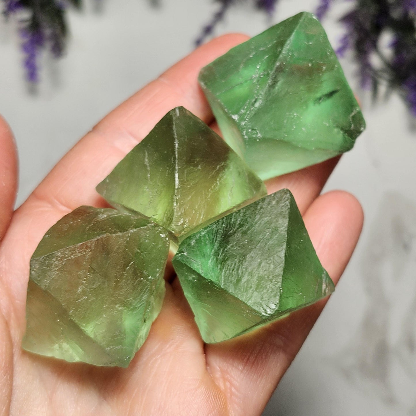 XL Green Fluorite Octahedron