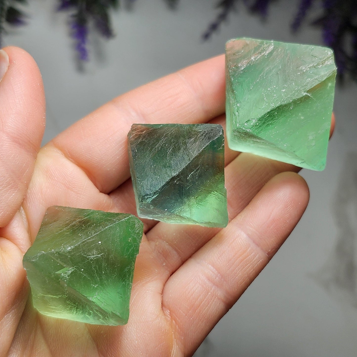 XL Green Fluorite Octahedron