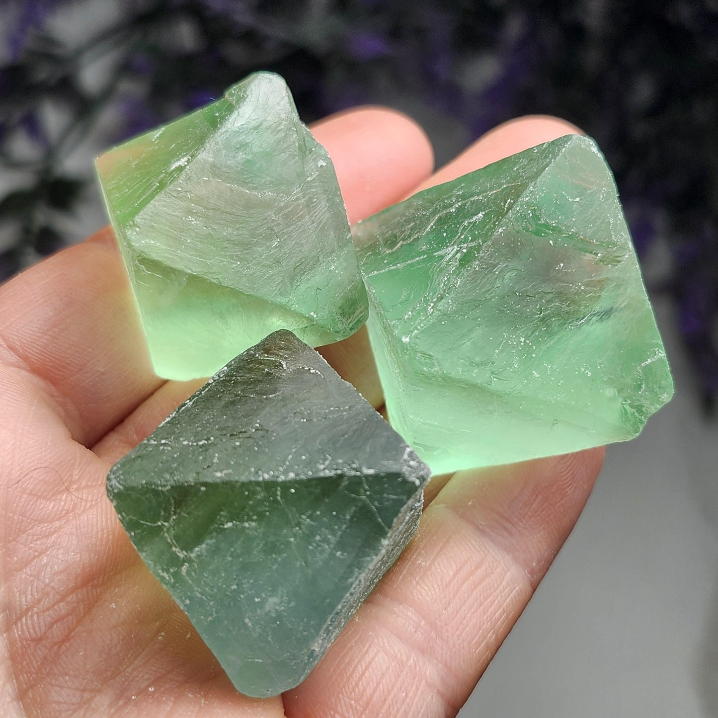 XL Green Fluorite Octahedron