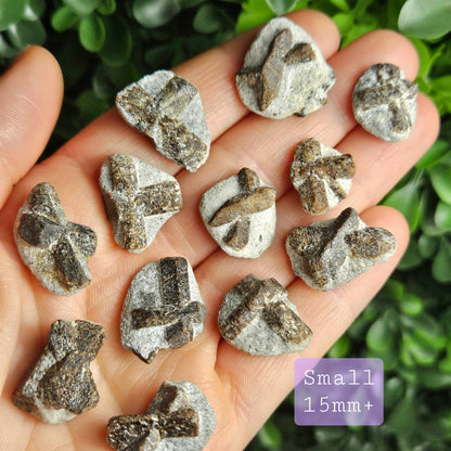 Raw Staurolite Crystal, Natural Fairy Cross Stone Specimen