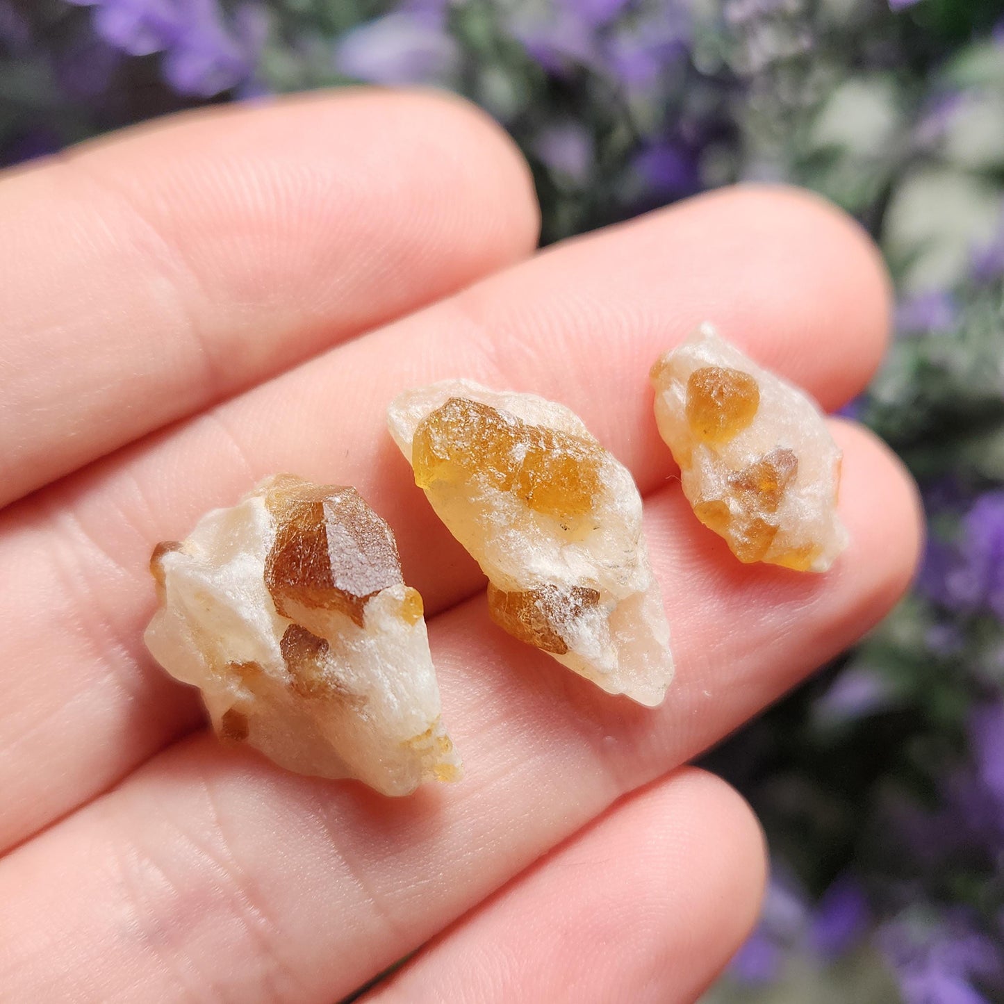 Spessartine Garnet in Calcite