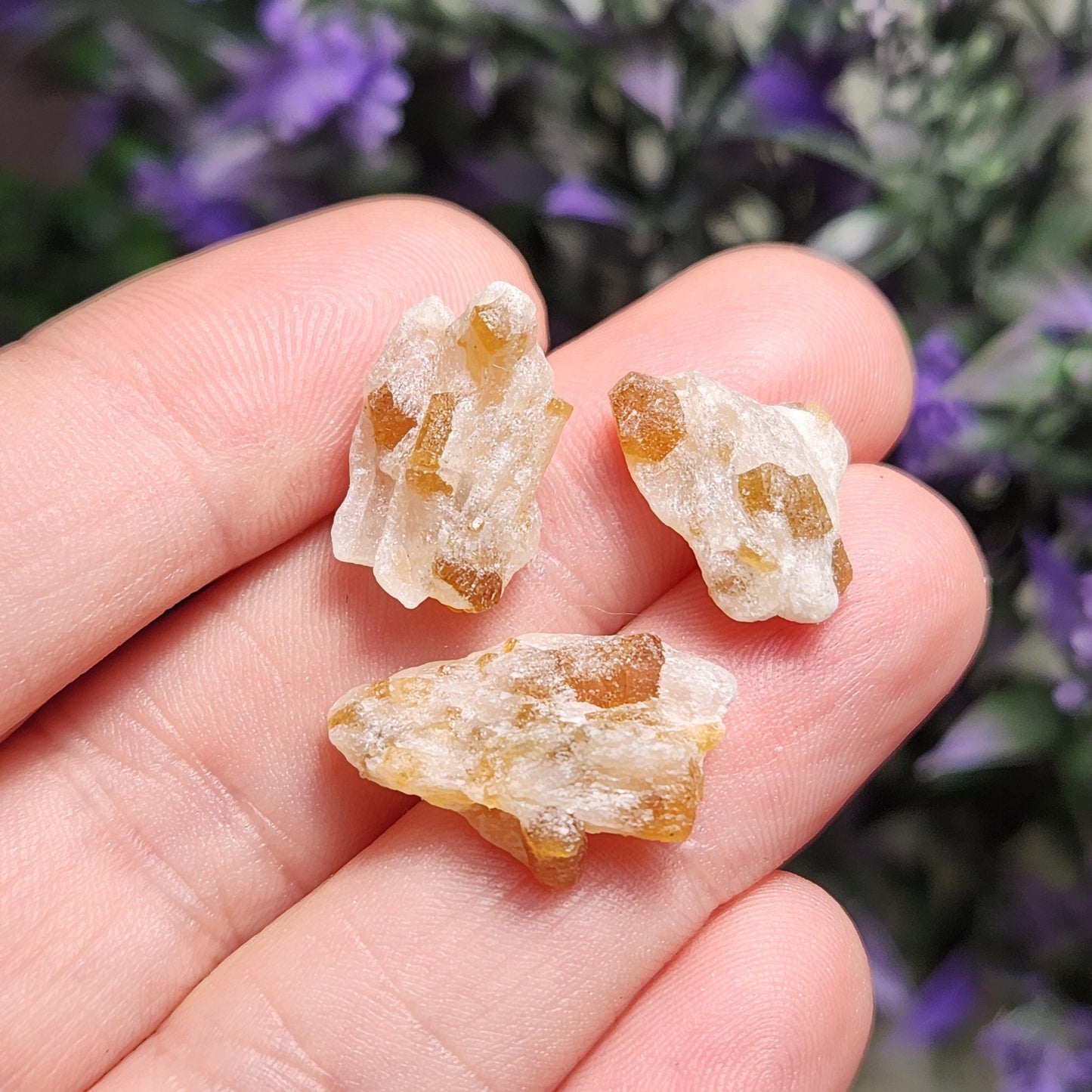 Spessartine Garnet in Calcite