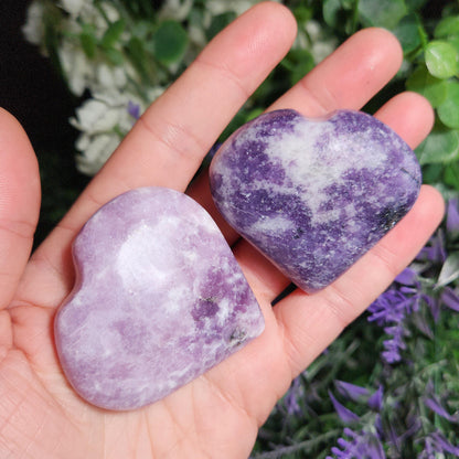 Lepidolite Heart