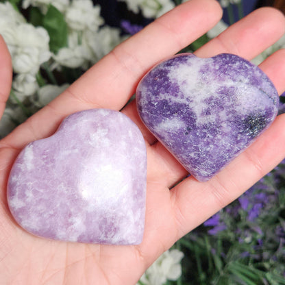 Lepidolite Heart
