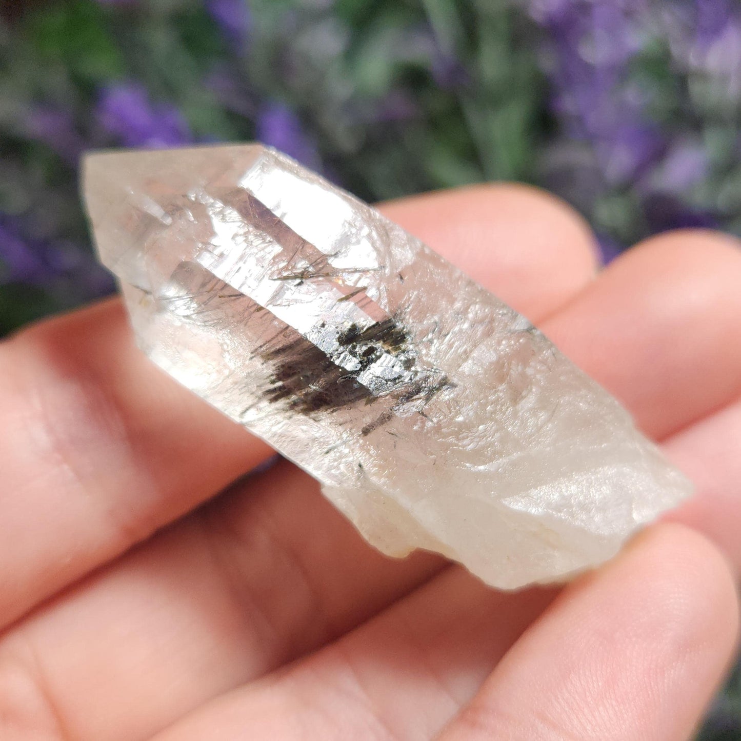 Blue Tourmaline in Quartz