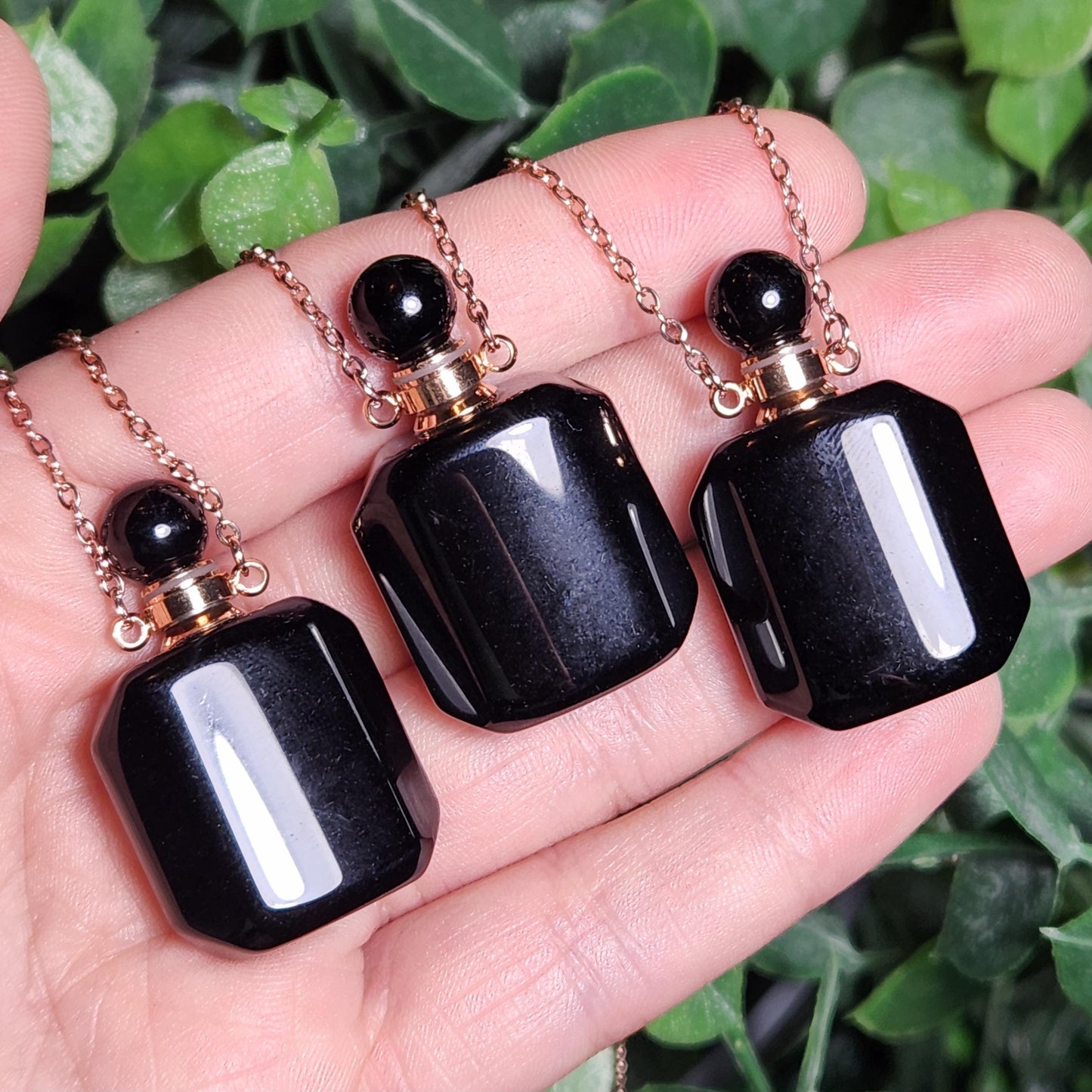 Black Obsidian Gemstone Jar