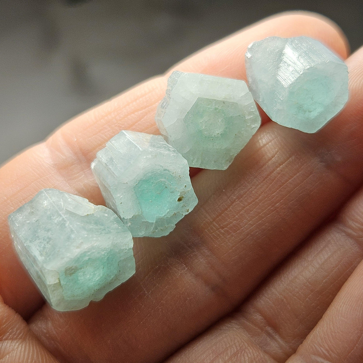 Rare Bicolor Phantom Aquamarine Crystal