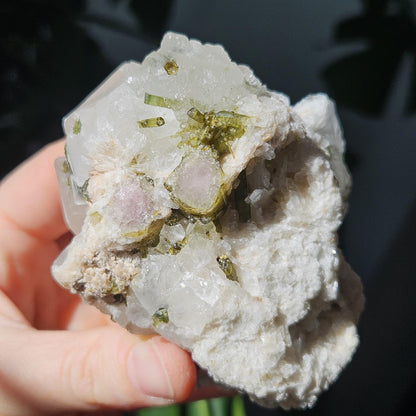 363g Watermelon Tourmaline & Quartz Specimen