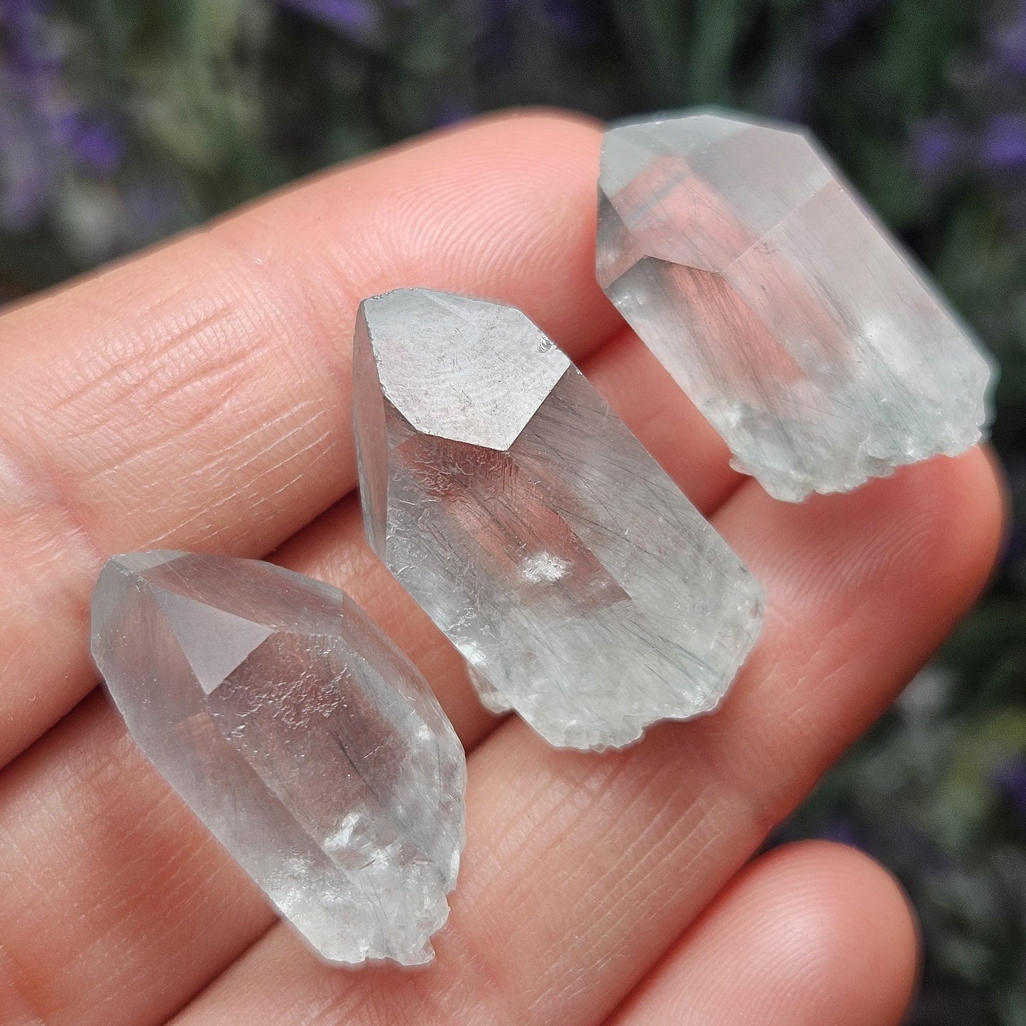 Fibrous Blue Tourmaline in Quartz
