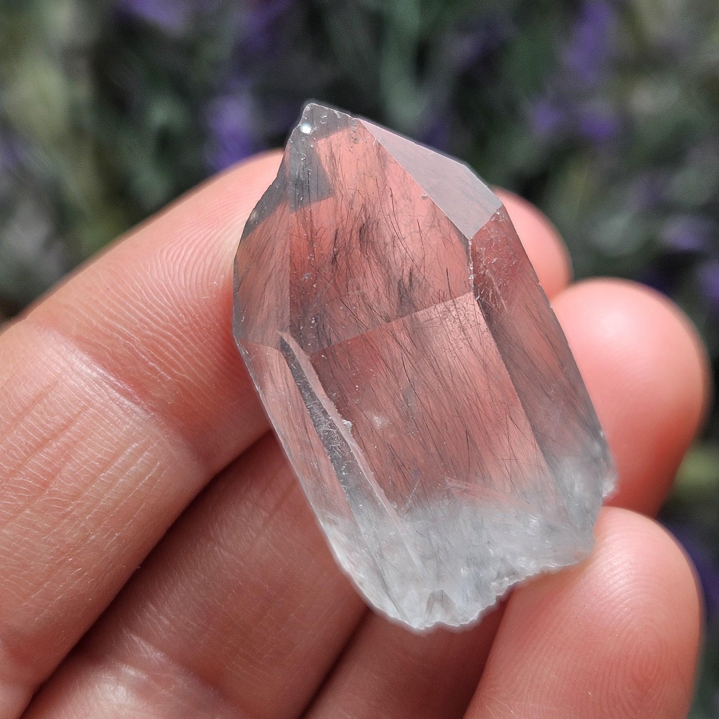 Fibrous Blue Tourmaline in Quartz