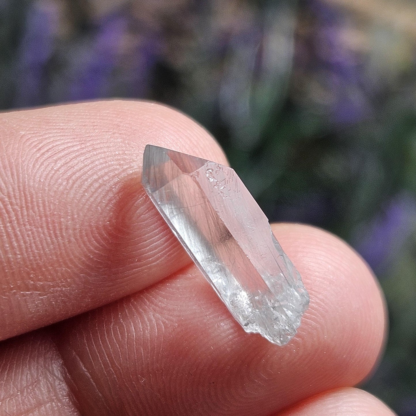 Fibrous Blue Tourmaline in Quartz