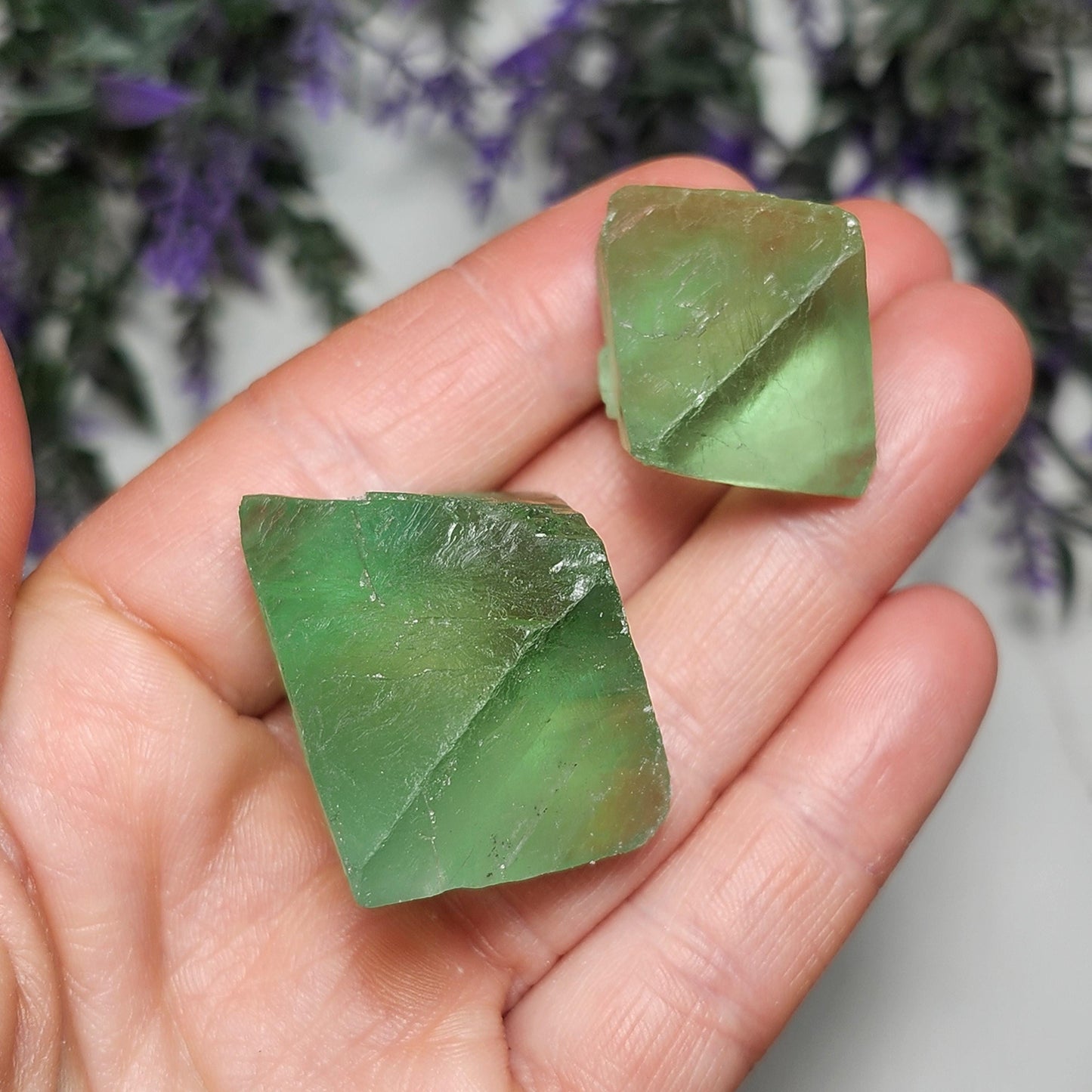 XL Green Fluorite Octahedron
