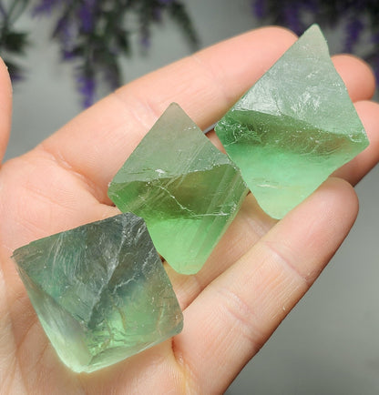 XL Green Fluorite Octahedron