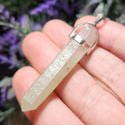 Hedenbergite Quartz Pendant