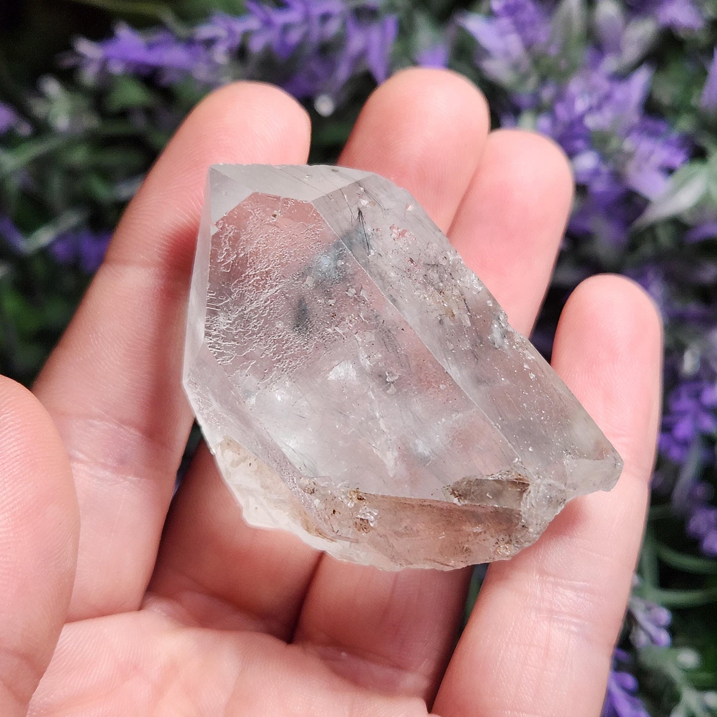 Fibrous Blue Tourmaline in Quartz