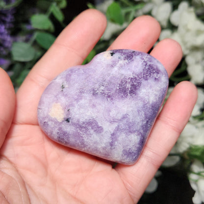 Lepidolite Heart
