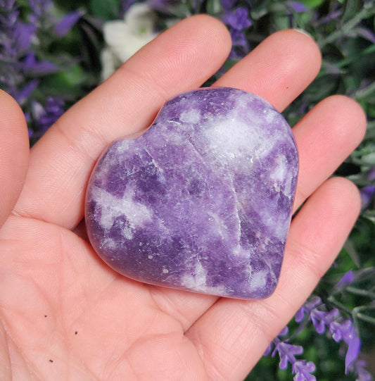Lepidolite Heart