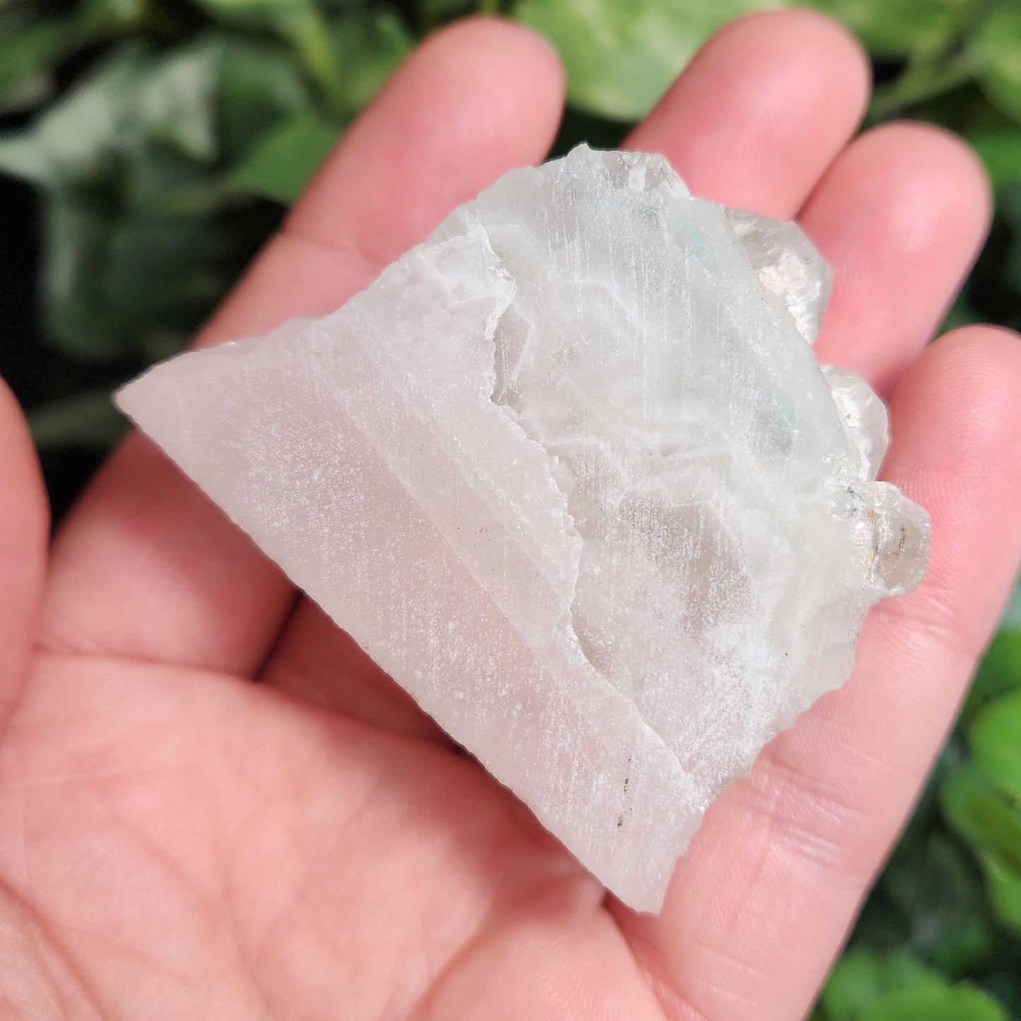 Ajoite in Quartz Crystal Specimen: Polished Display Piece