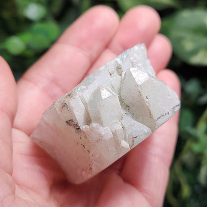 Ajoite in Quartz Crystal Specimen: Polished Display Piece
