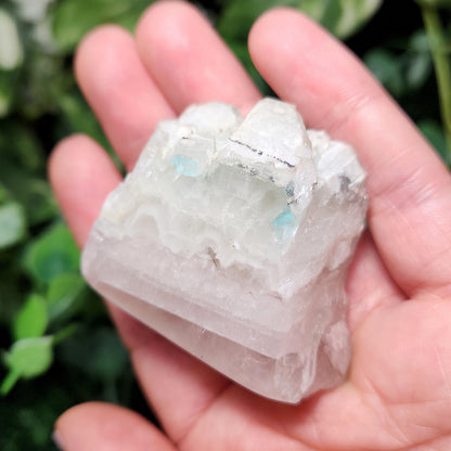 Ajoite in Quartz Crystal Specimen: Polished Display Piece
