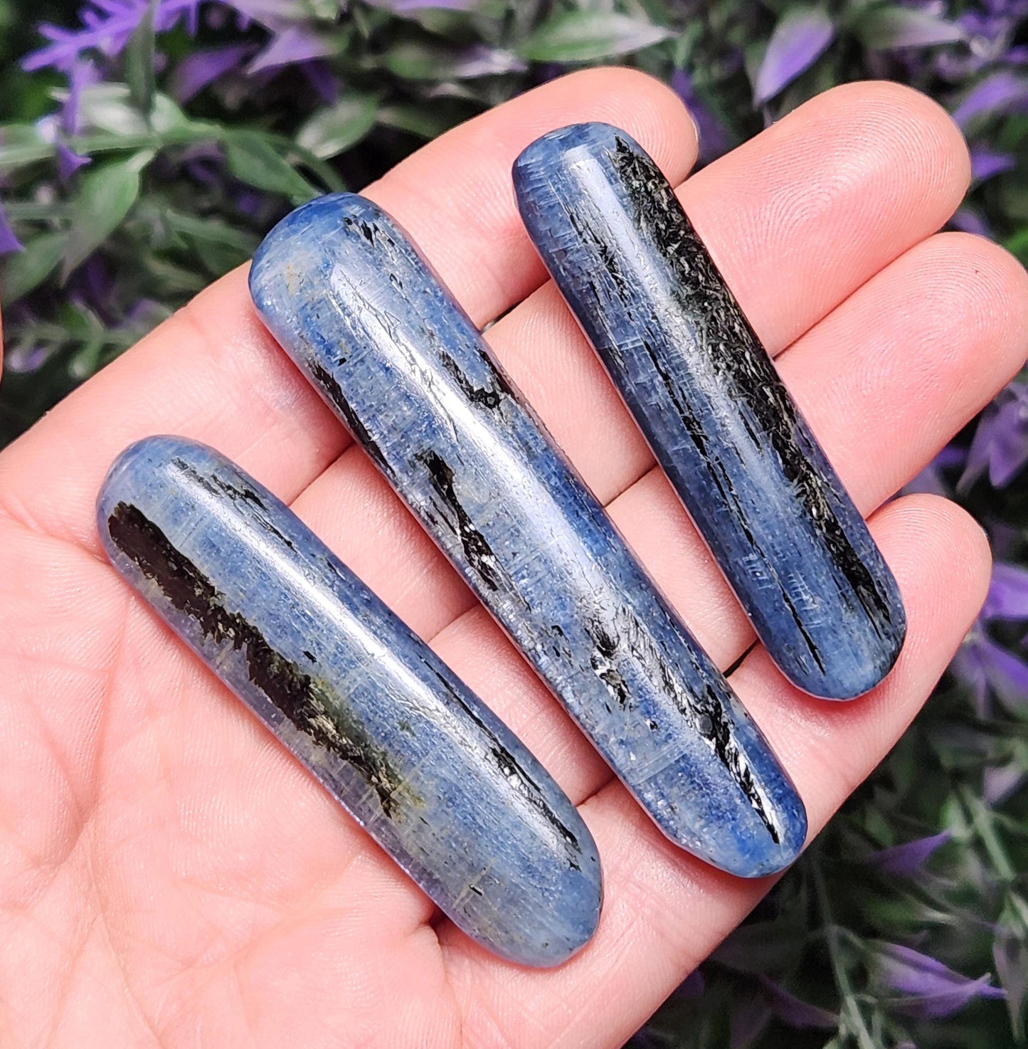 Blue Kyanite with Black Tourmaline