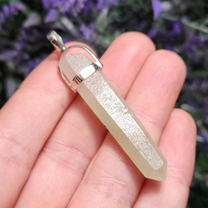 Hedenbergite Quartz Pendant