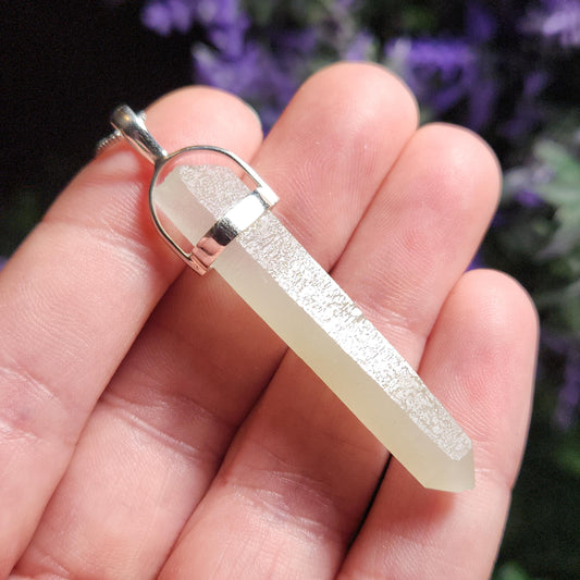 Hedenbergite Quartz Pendant